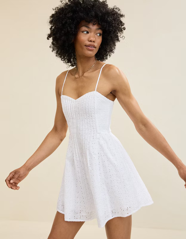 Aerie Eyelet Mini Dress | American Eagle Outfitters (US & CA)