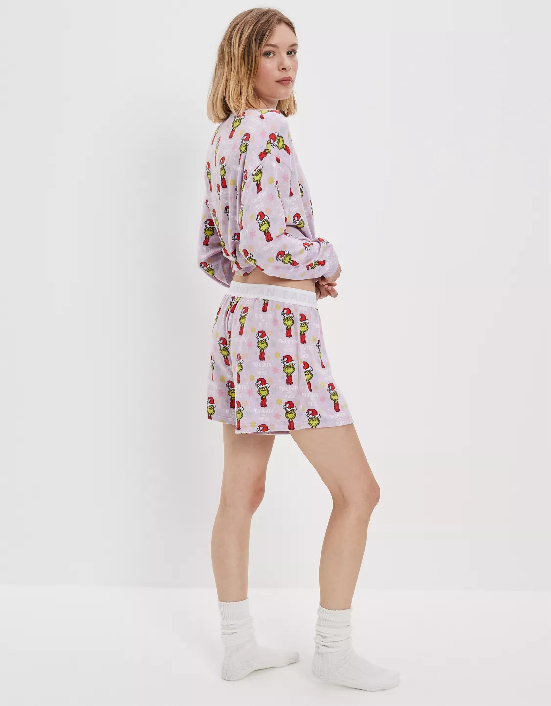 AE Grinch Plush PJ Set | American Eagle Outfitters (US & CA)