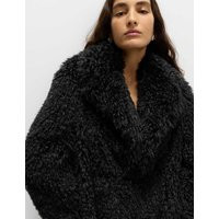 M&S Shaggy Faux Fur Coat Black | Marks & Spencer (UK)