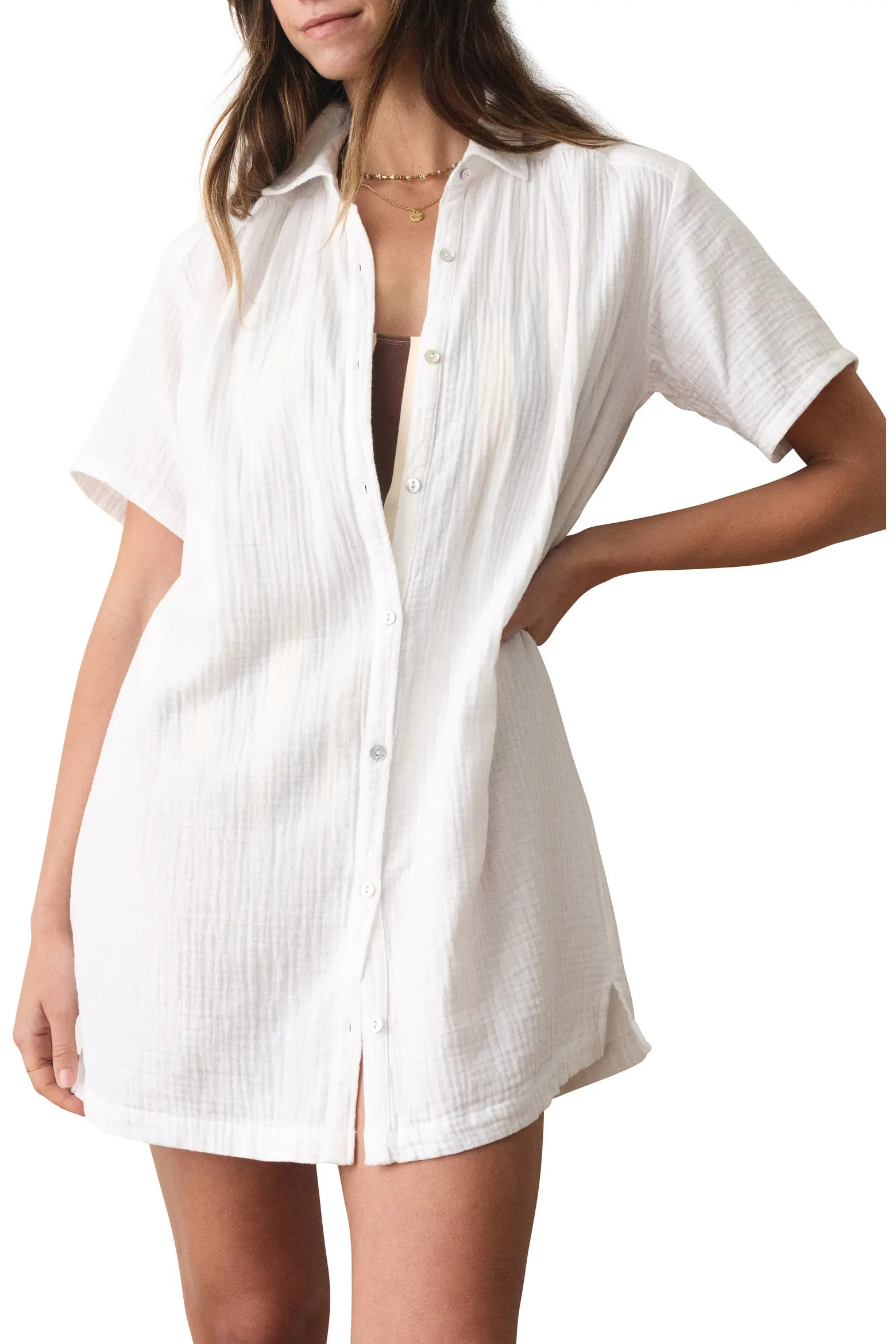 Bianca Organic Cotton Cover-Up Shirtdress (Women) | Nordstrom | Nordstrom