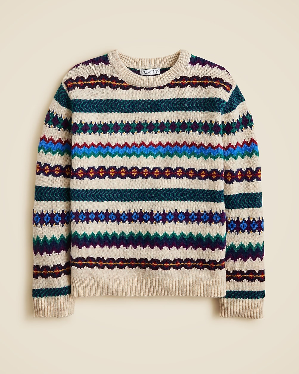 Kids' striped Fair Isle sweater in wool blend | J. Crew US