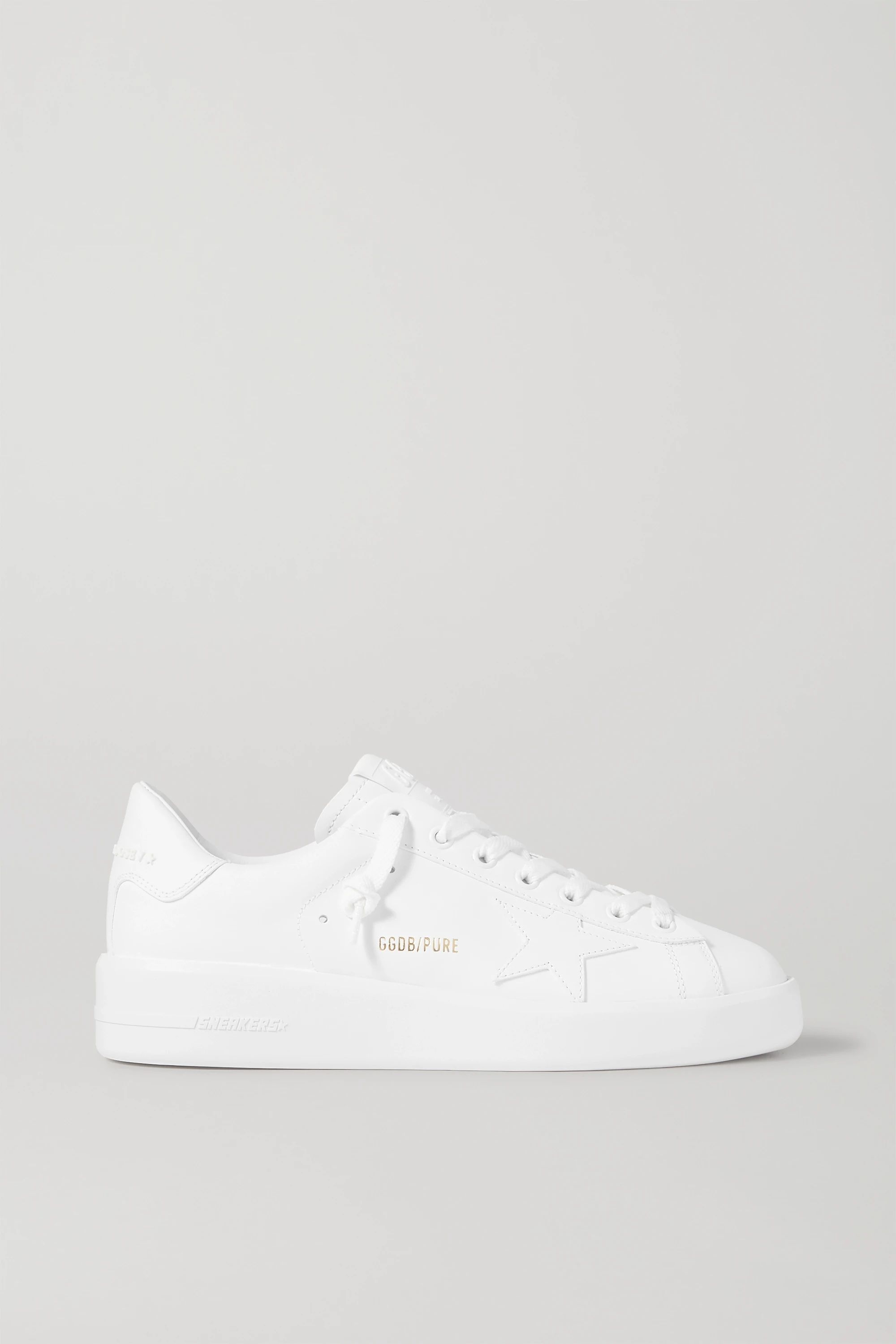 White Pure Star leather sneakers | Golden Goose | NET-A-PORTER | NET-A-PORTER (US)