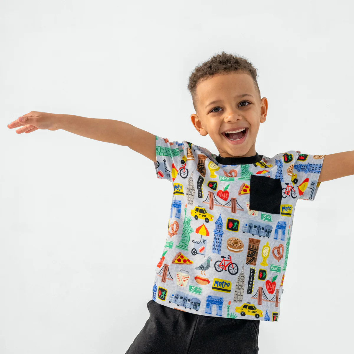 The Big Apple Relaxed Pocket Tee | Little Sleepies