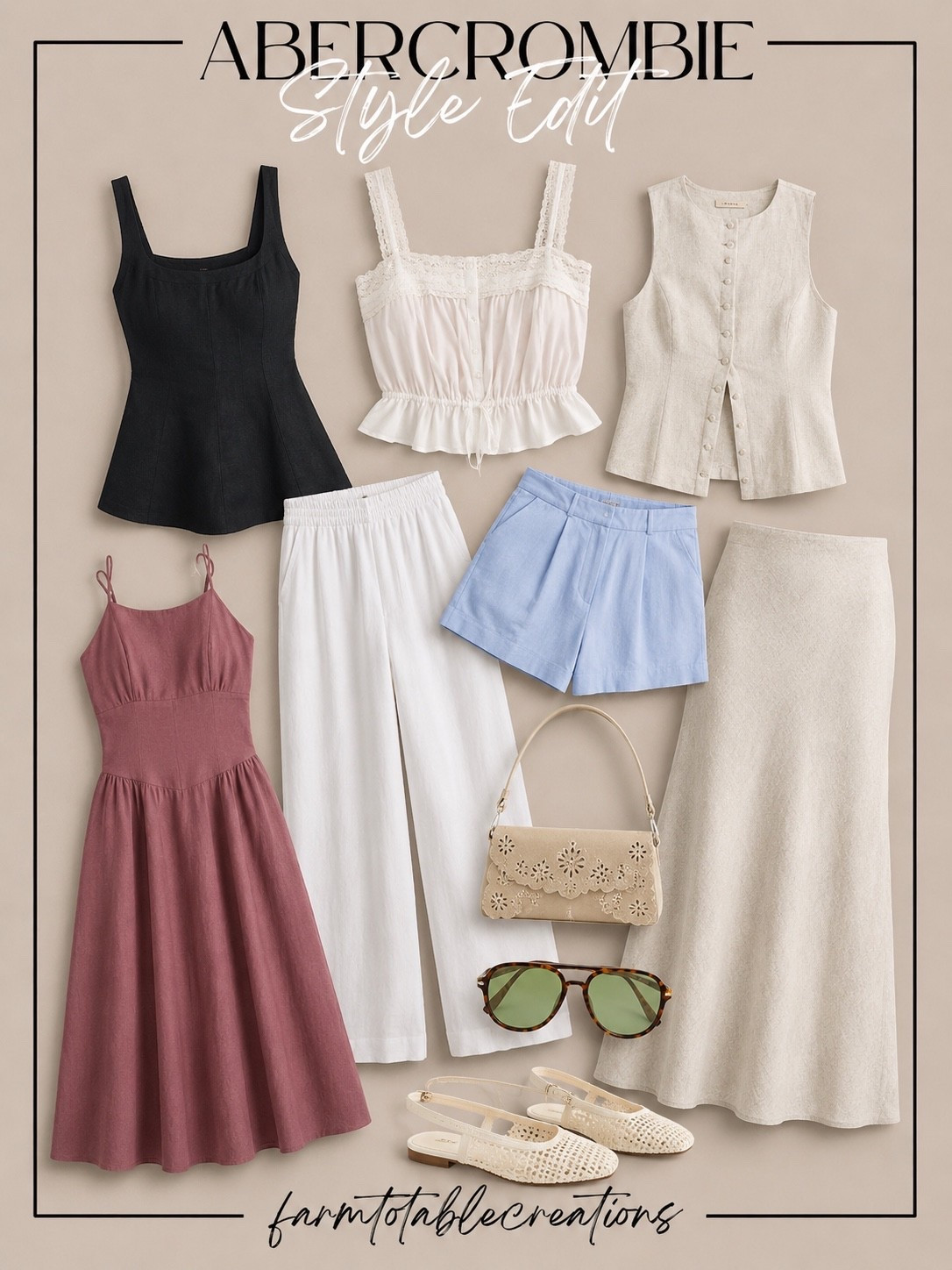 Abercrombie Summer Style Edit

Effortless pieces that can be mixed, matched, and styled all season long. From breezy linen separates and easy dresses to chic accessories, these are the versatile staples that create countless outfit combinations while keeping your wardrobe feeling fresh and elevated.

Follow @farmtotablecreations on Instagram for more fashion finds, style inspiration, and curated favorites.

#abercrombiestyle #summerfashion #linenstyle #summeroutfits #ootd

abercrombie style | summer wardrobe | linen outfit | capsule wardrobe | neutral fashion | summer dress | white pants | linen skirt | matching set | elevated basics | vacation outfit | resort wear | chic style | everyday fashion | fashion finds | wardrobe staples | summer edit | casual chic | feminine style | classic style | neutral outfit | effortless fashion | outfit inspiration | seasonal style | ootn

#LTKootd #LTKWorkwear #LTKxAbercrombie