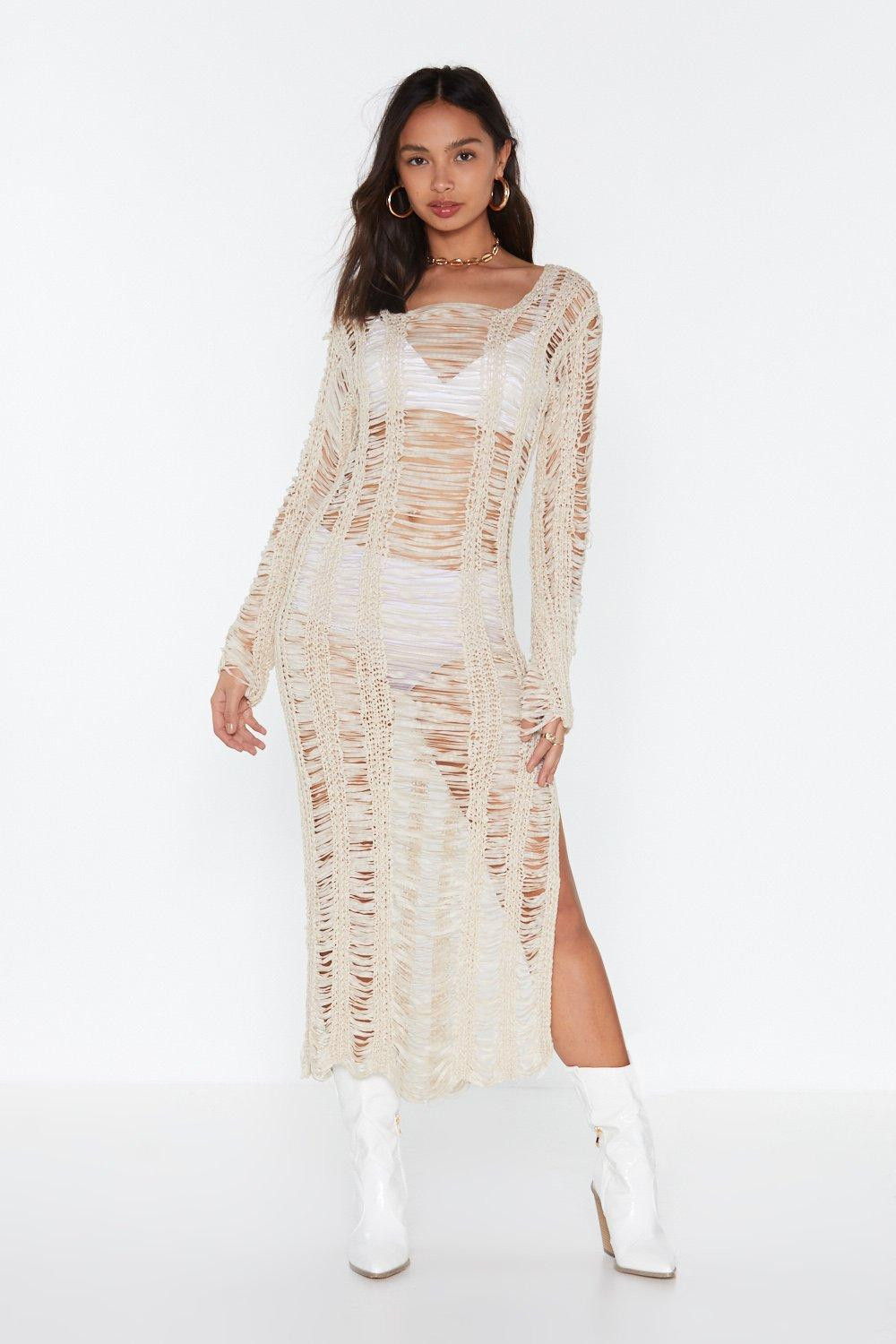 On the Ladder Crochet Maxi Dress | NastyGal (US & CA)