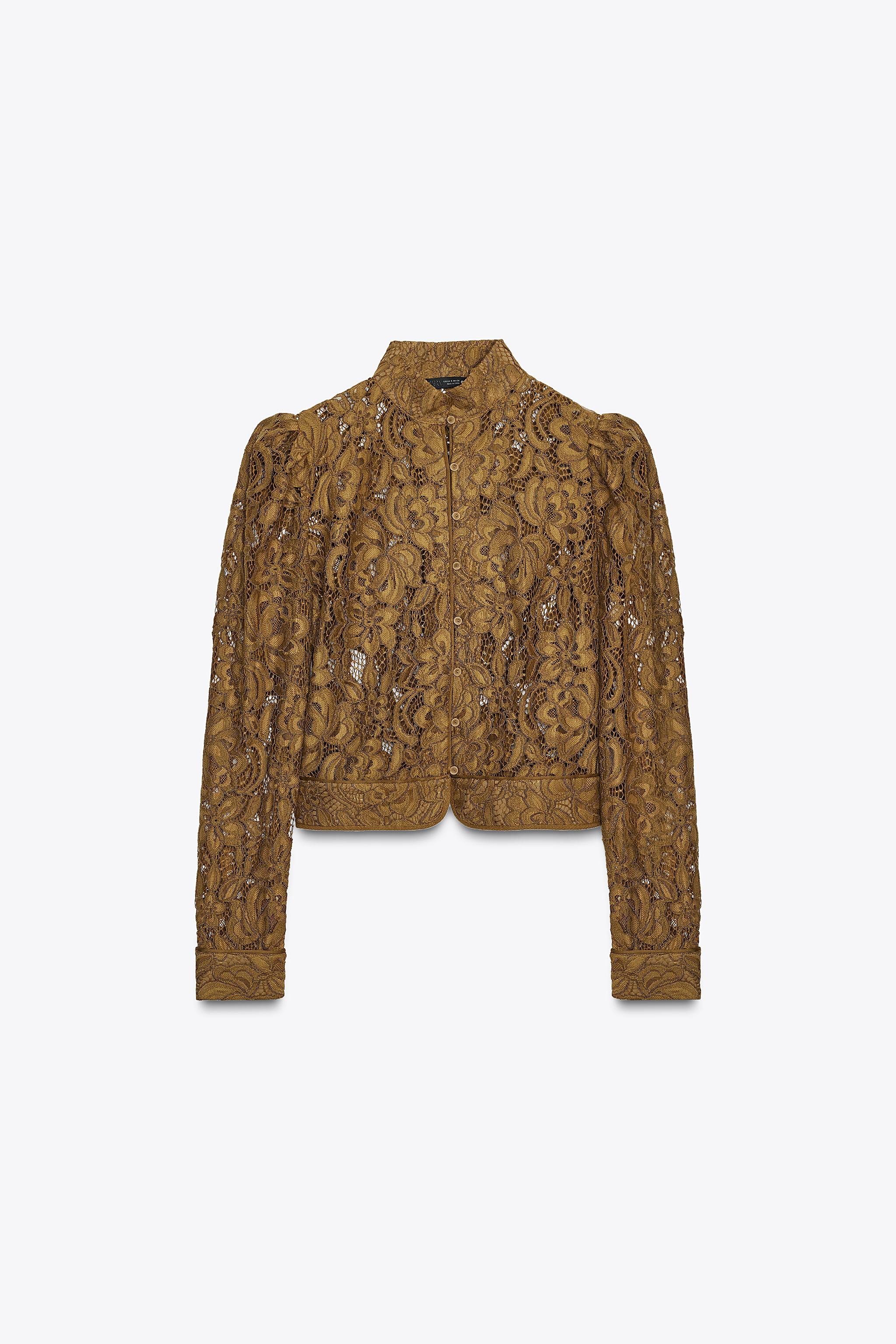 ZW COLLECTION LACE JACKET WITH BALLOON SLEEVES | Zara US