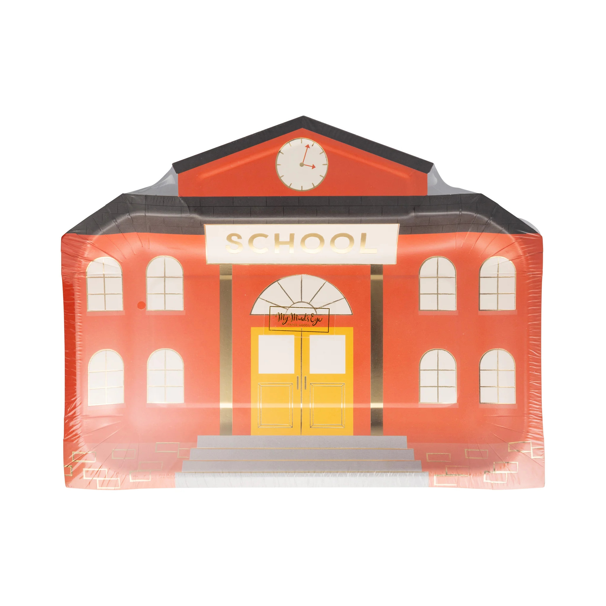 School House Shaped Paper Plate | My Mind's Eye