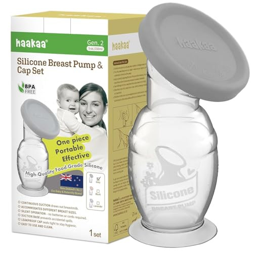 haakaa Silicone Breast Pump & Silicone Cap 5oz/150ml, Gen.2 | Amazon (US)