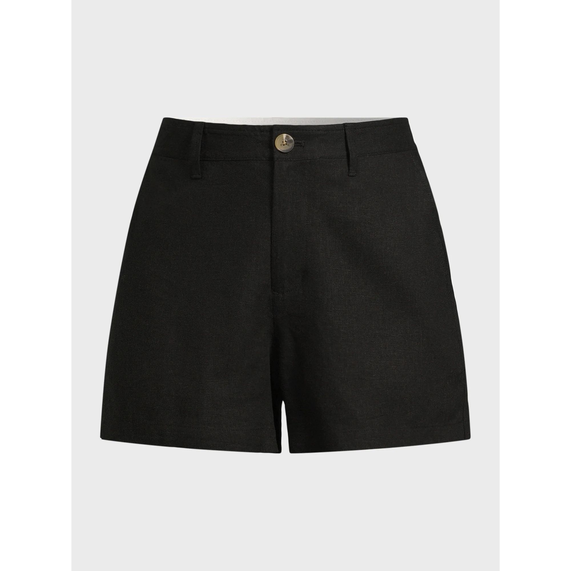 Free Assembly Women’s Mid-Rise Linen-Blend Shorts, 3.5” Inseam, Sizes 0-20 | Walmart (US)