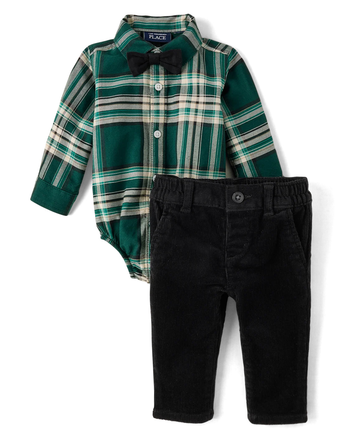 Baby Boys Matching Family Plaid 2-Piece Outfit Set - green | The Children's Place