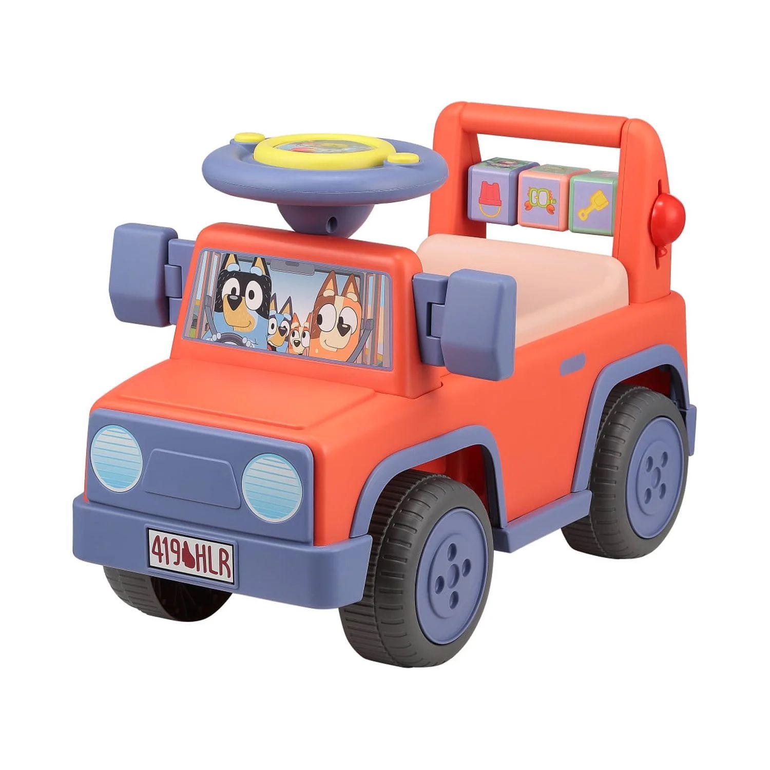 Bluey Licensed Interactive Ride-On Push Car for Boys and Girls, Foot-to-Floor, Ages 1-3, Orange -... | Walmart (US)