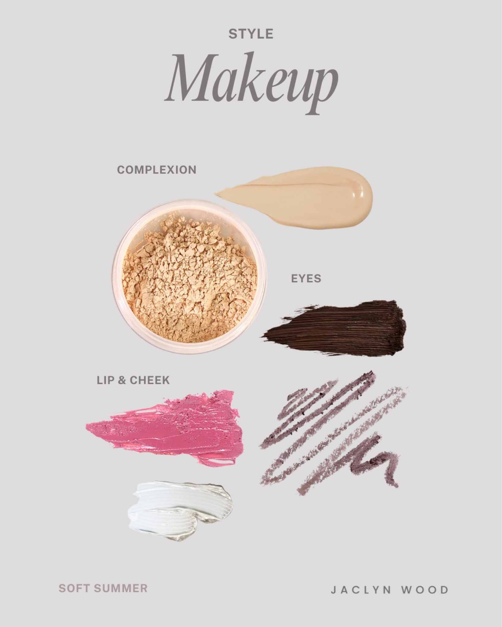 My daily light makeup if I’m not just wearing the cc cream sunscreen. I choose colors that follow the soft summer season color palette, focusing on ashy browns and grays for the eyes, muted rose pinks for the cheeks and lips, and pink-based complexion undertones with a matte finish. 

#LTKBeauty #LTKStyleTip #LTKActive