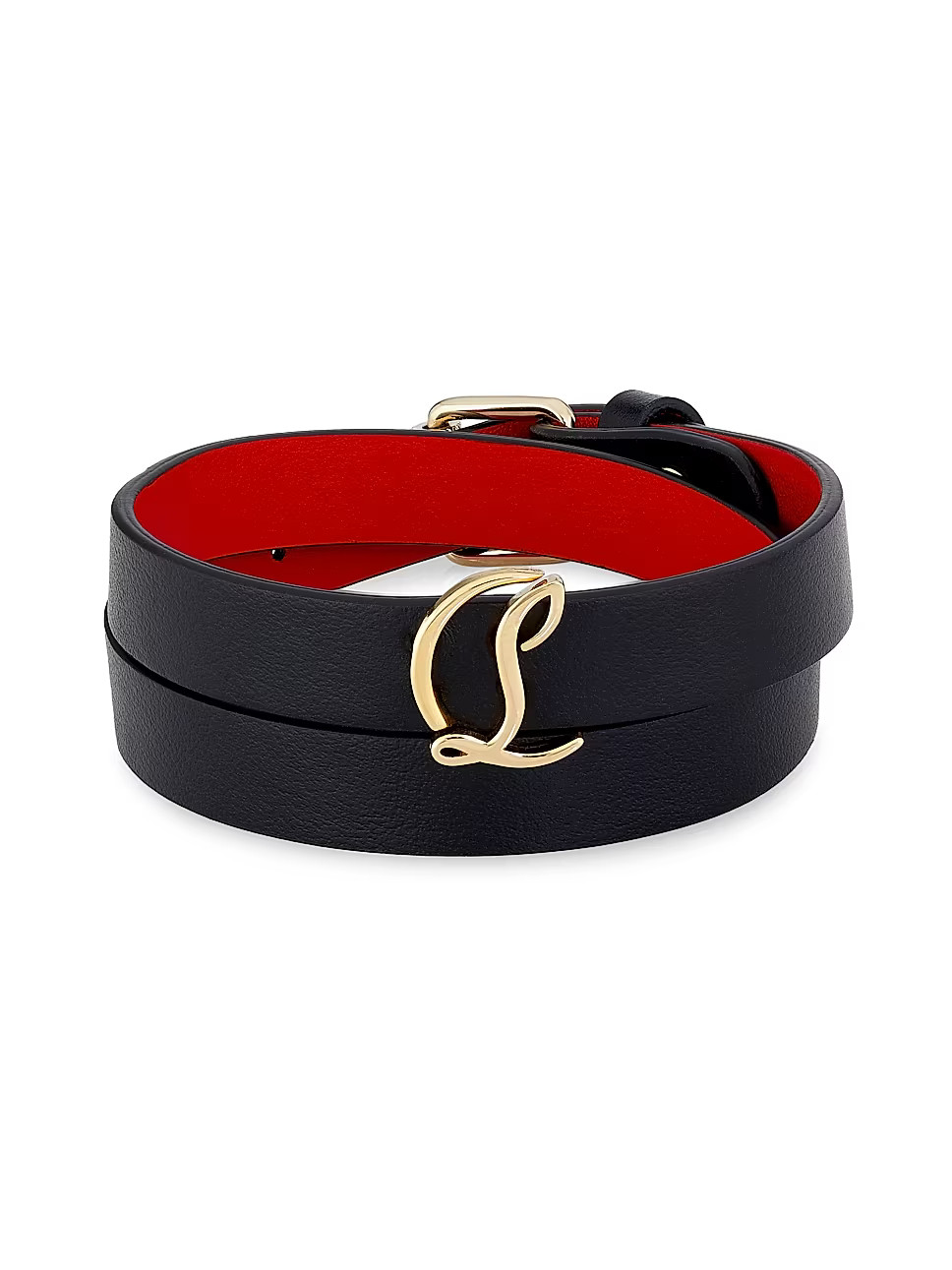 Leather Logo Buckle Wrap Bracelet | Saks Fifth Avenue