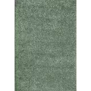 nuLOOM Kara Solid Shag Green 6 ft. 7 in. x 9 ft. Area Rug KKBX01G-6709 - The Home Depot | The Home Depot