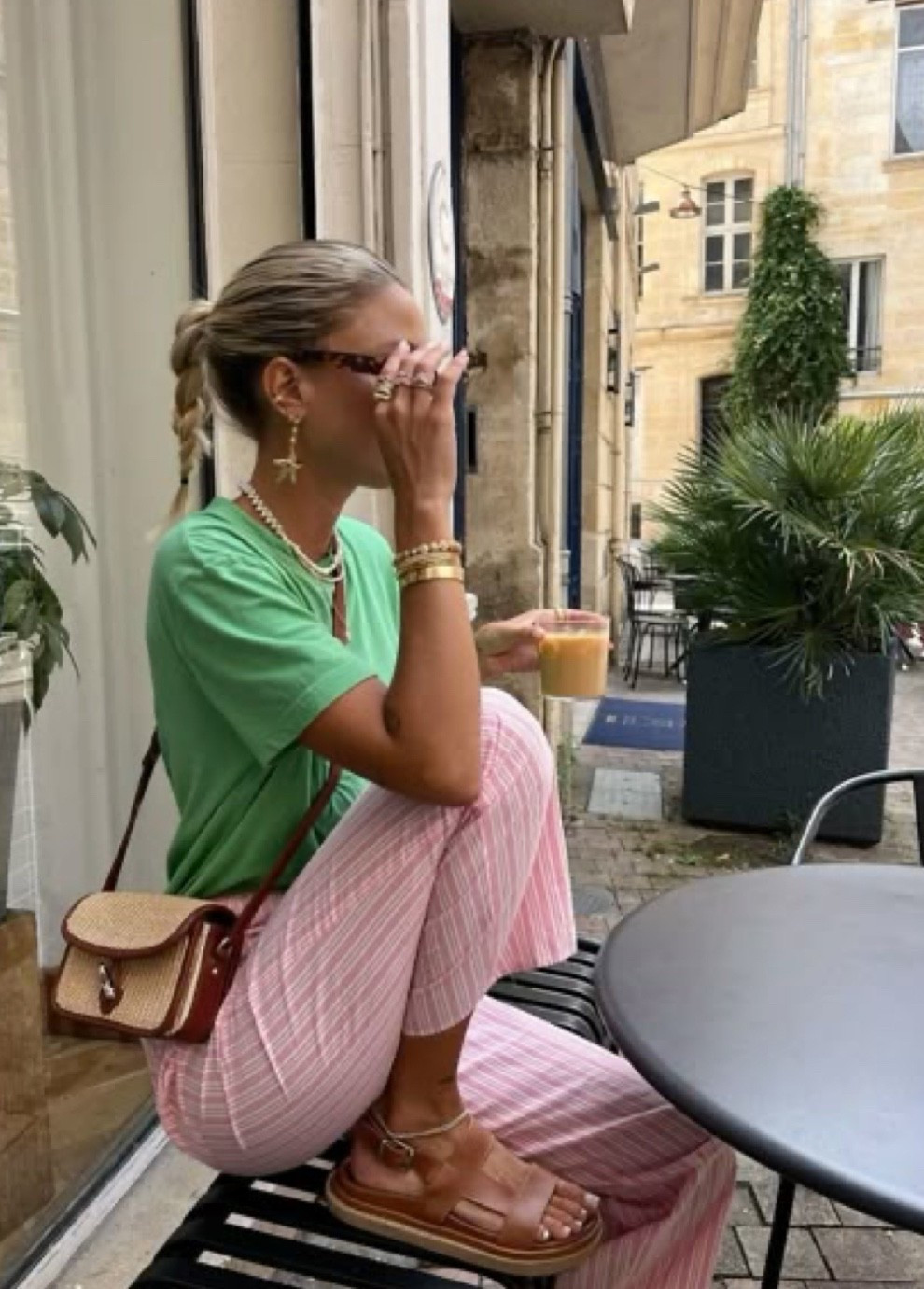 Cute and colorful summer fit 💚🩷