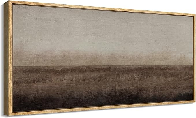 SIGNFORD Extra Large Framed Canvas Print Wall Art Serene Horizon Minimalist Landscape Illustratio... | Amazon (US)
