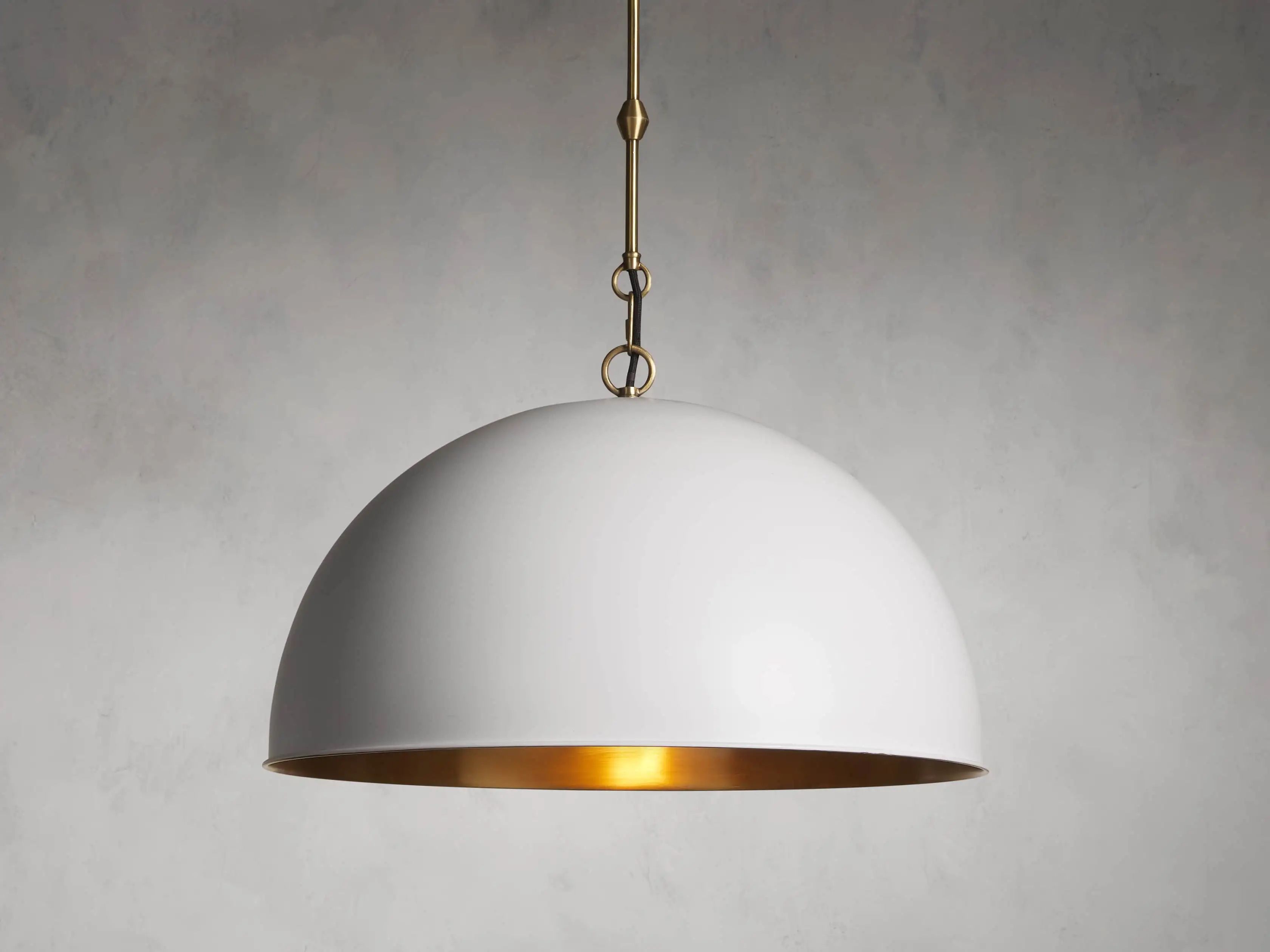 Watley White Dome Pendant | Arhaus