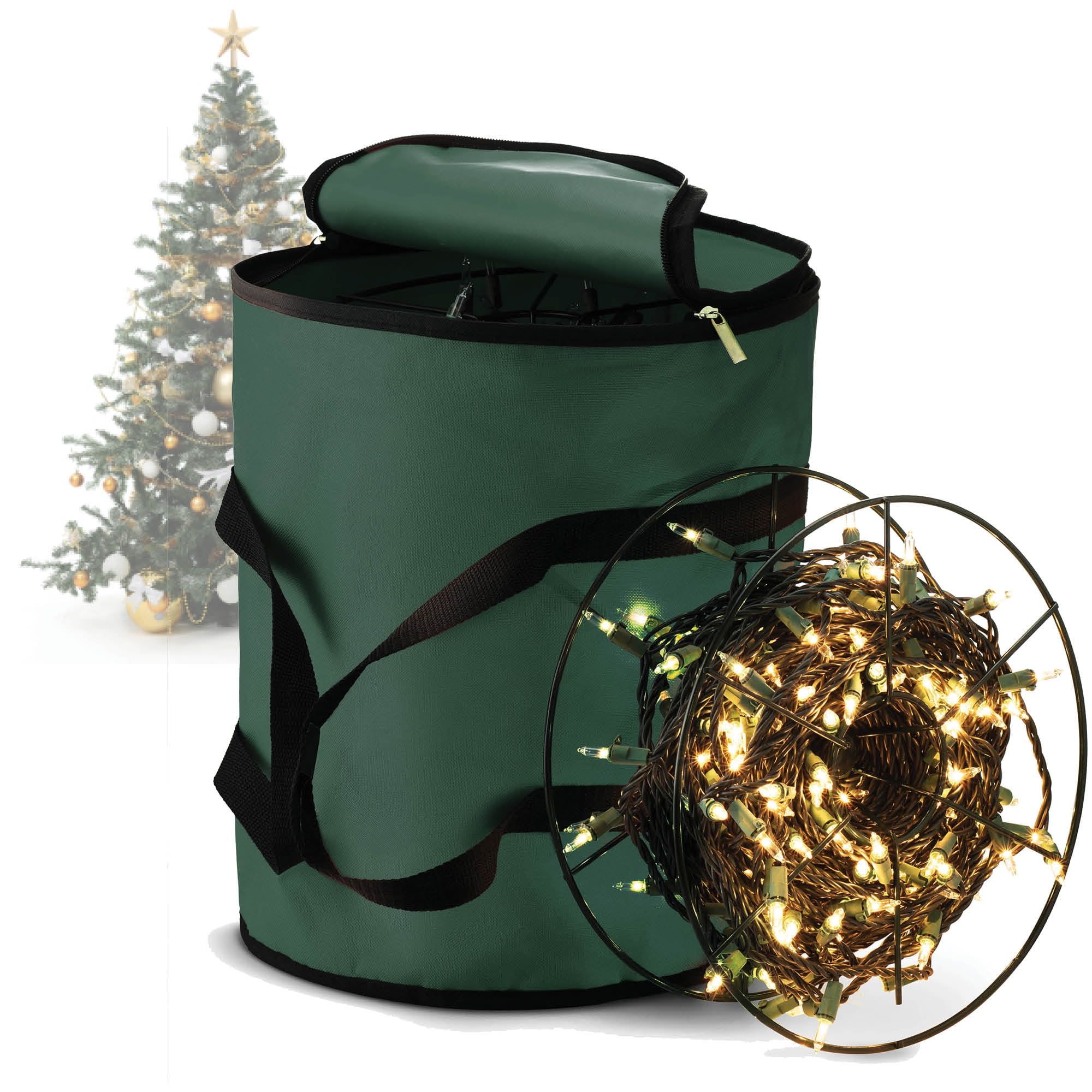 Premium Christmas Light Storage Bag - with 3 Metal Reels to Store A Lot of Holiday Christmas Ligh... | Walmart (US)