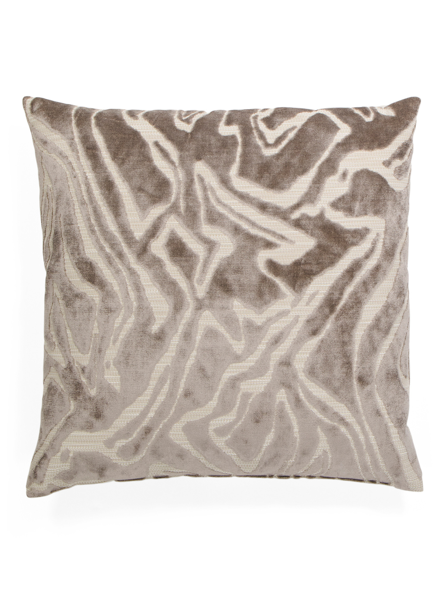 Made In Usa 22x22 Zuniga Abstract Cut Velvet Feather Filled Pillow | TJ Maxx