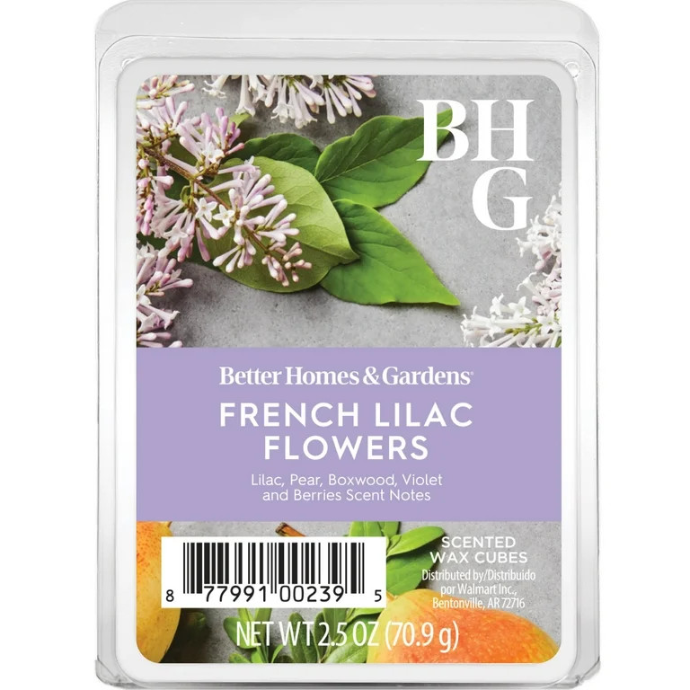 French Lilac Flowers Scented Wax Melts, Better Homes & Gardens, 2.5 oz (1-Pack) | Walmart (US)