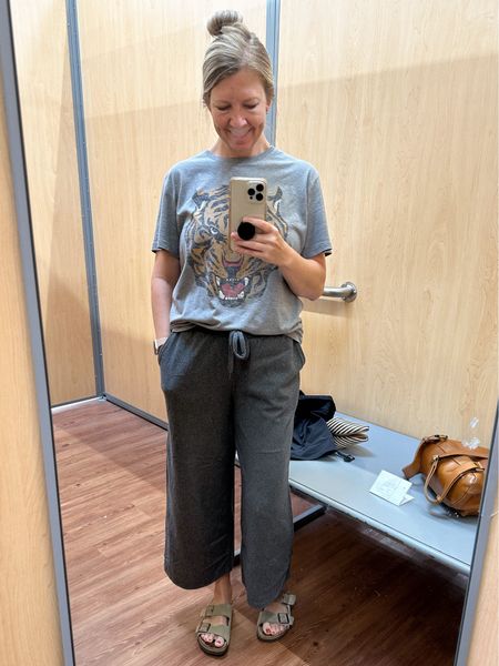 The coziest wide leg cropped pants from Walmart! These come in four colors and I want them all! I’m 5’7” and in a small. #fallfashion #falltransitionpiece #comfypants

#LTKSeasonal #LTKstyletip #LTKover40