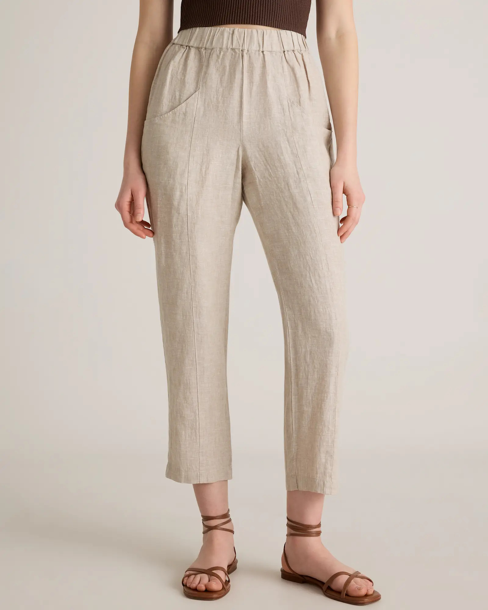 100% European Linen Tapered Ankle Pants | Quince