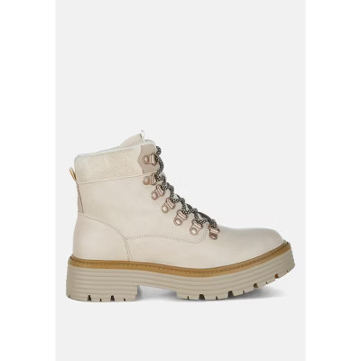 London Rag Womens Boskoff Lace-Up Chunky Warm Ankle Boots 9 | Target