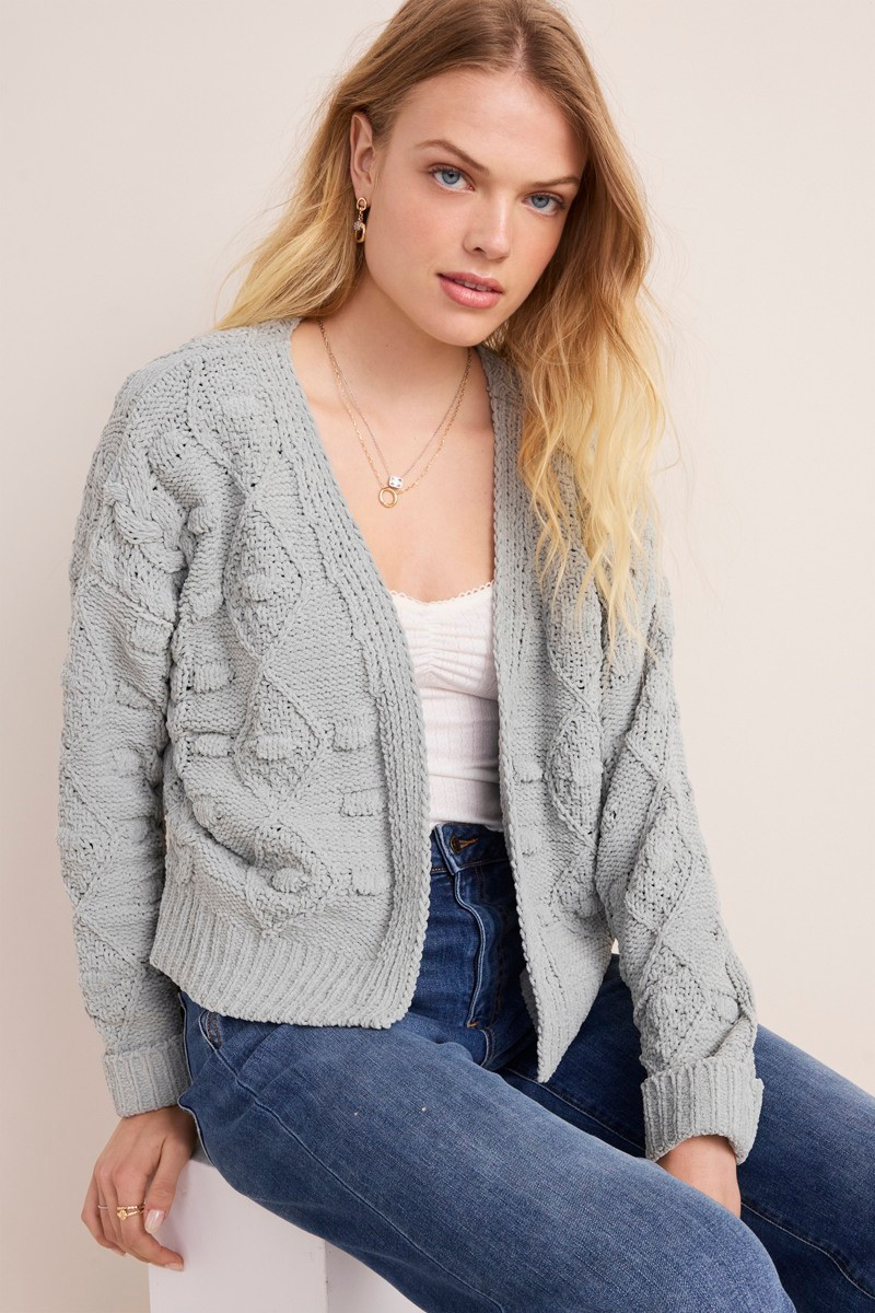Dana Diamond Cable Knit Cardigan | Francesca's