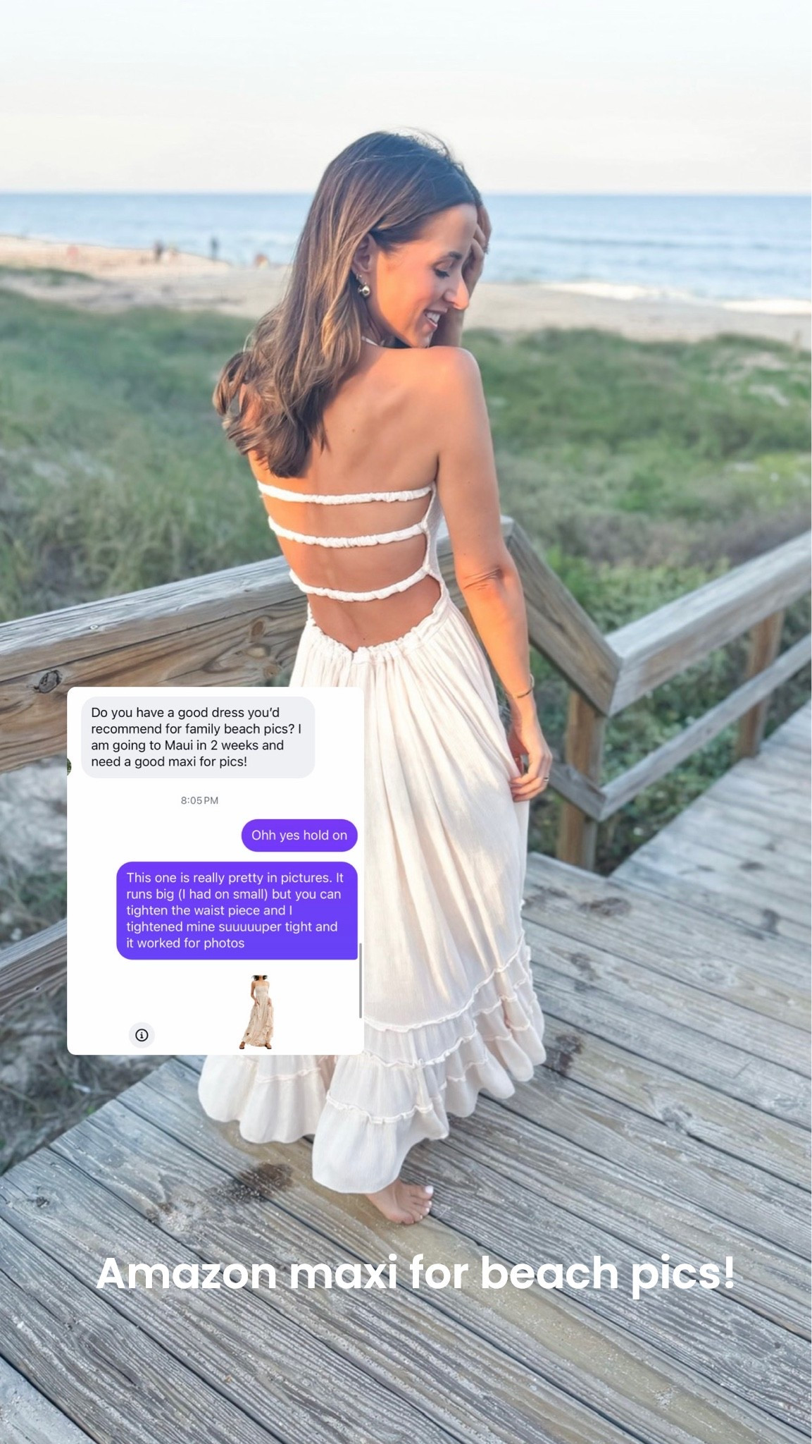 I love this Amazon maxi dress (size small) for beach pictures. It runs a little bit big so I tied the back waist part*really tight* to cinch it in and it worked beautifully for photos! Boho maxi. Summer dress. Vacation dress. Resort wear.

#LTKootd #LTKTravel #LTKSwim