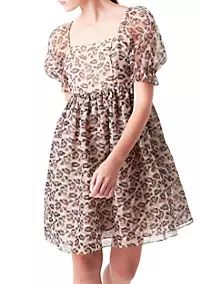 Organza Leopard Dress | Belk