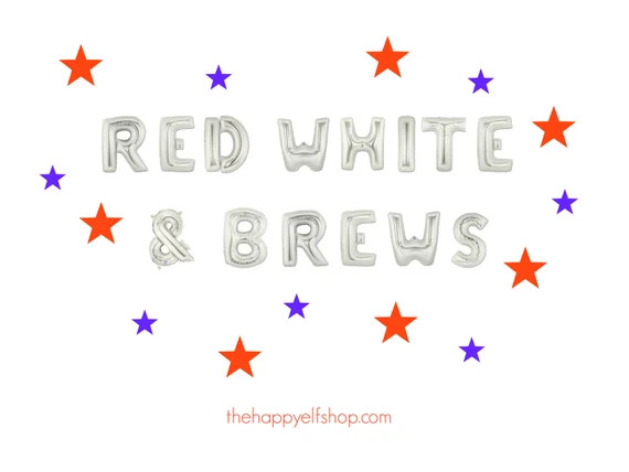 16" HAPPY 4TH balloons/banner. Fourth of july balloons. olympic. American pride  balloons. patrio... | Etsy (US)