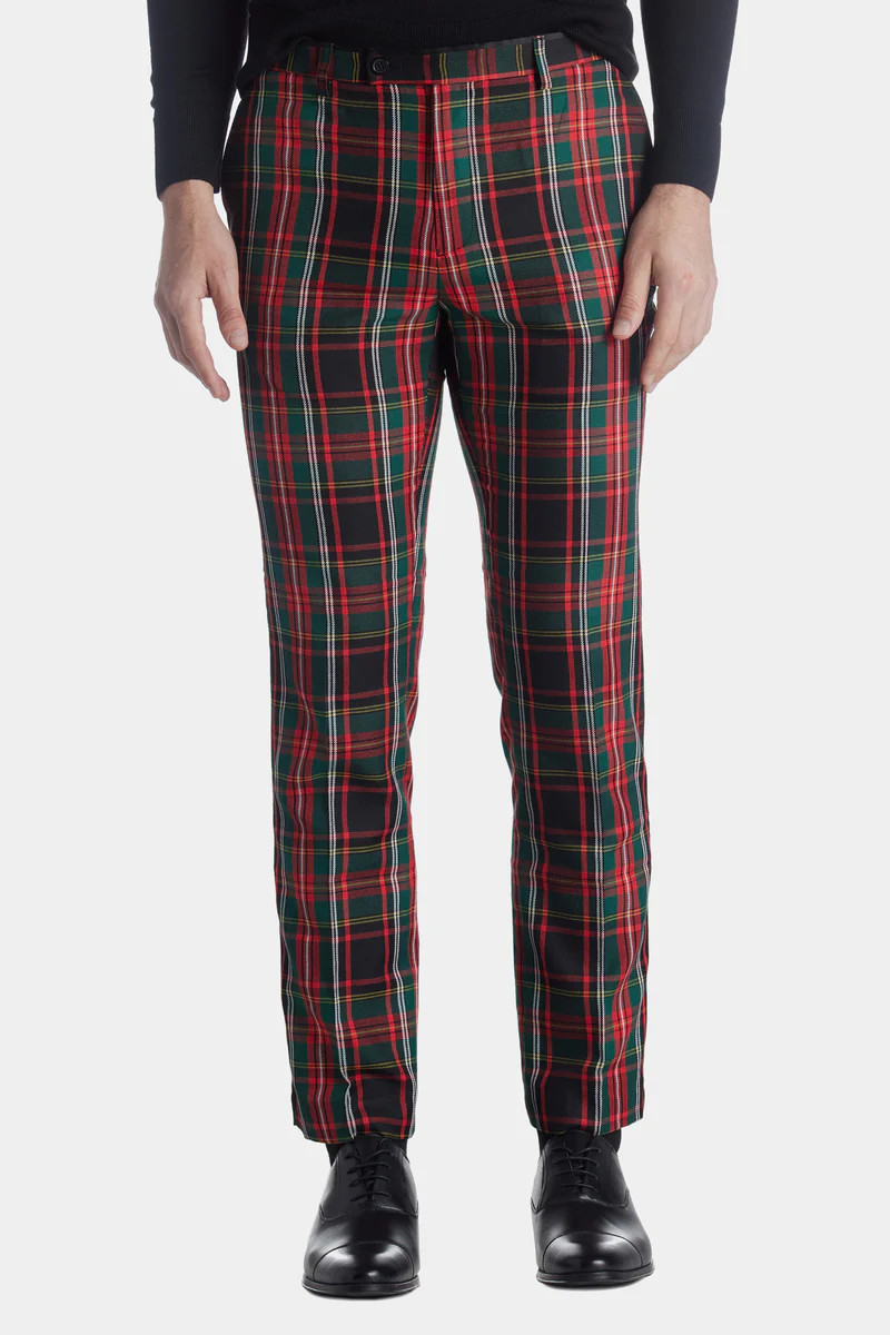 Tartan Slim Sloane Tuxedo Pants | Lord & Taylor