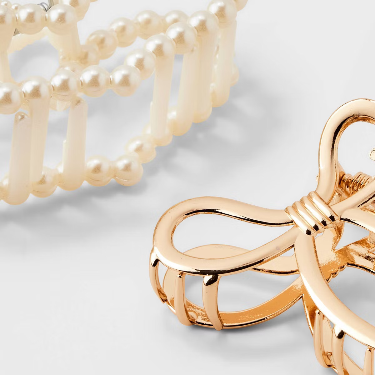 Girls' 2pk Heart and Bow Claw Clip Set - art class™ | Target