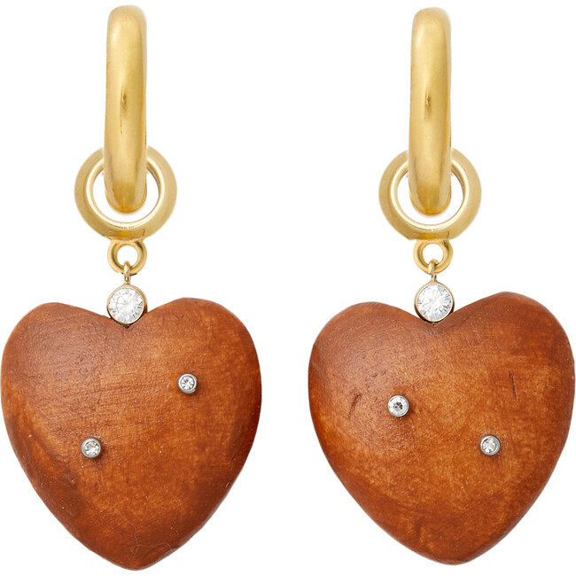Brinker & Eliza | Women's Wes Wood And Gold Earrings (Multicolor, One Size) | Maisonette | Maisonette