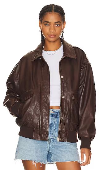 Tatum Jacket in Dark Brown | Revolve Clothing (Global)