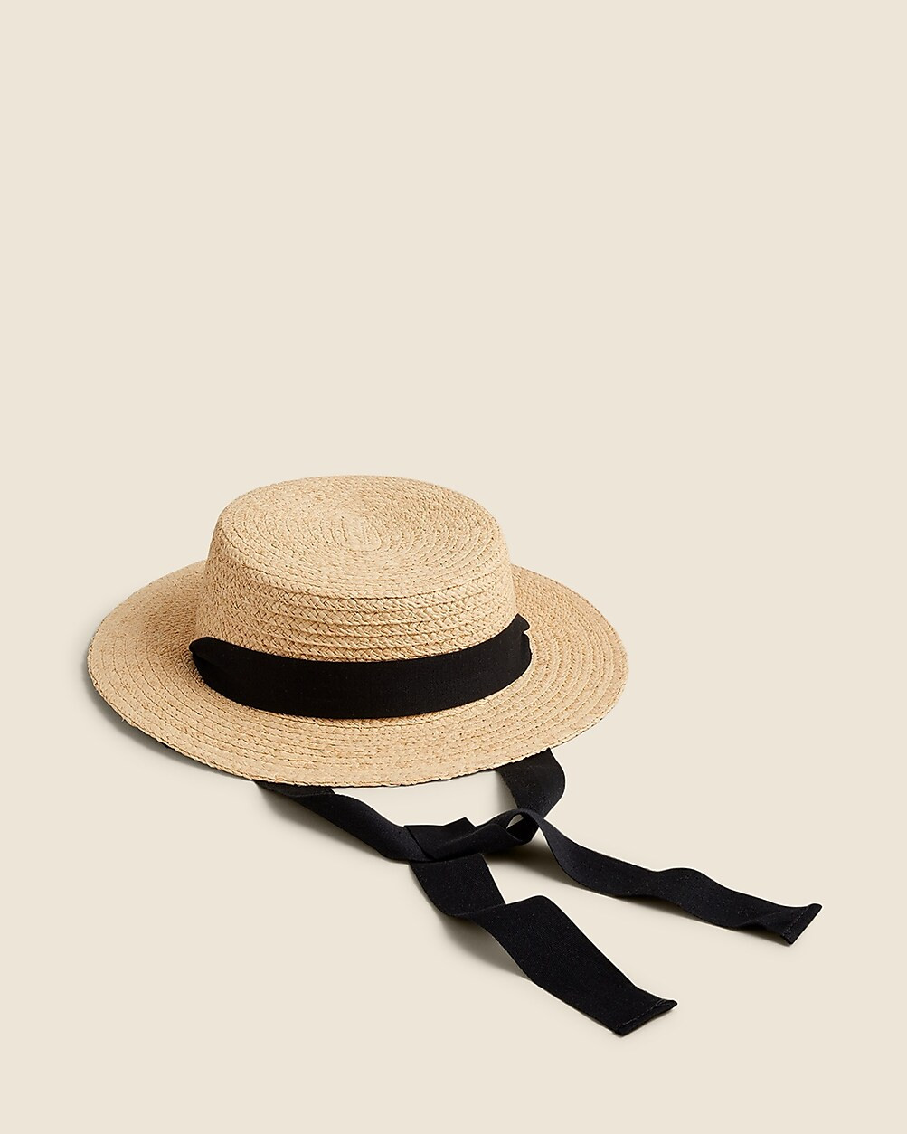Short-brim boater hat with ribbon | J. Crew US