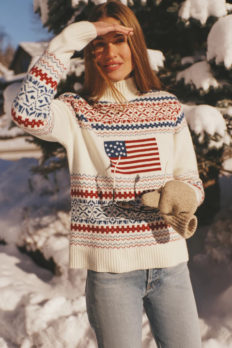 American Flag Christie Turtleneck Sweater | Tuckernuck (US)