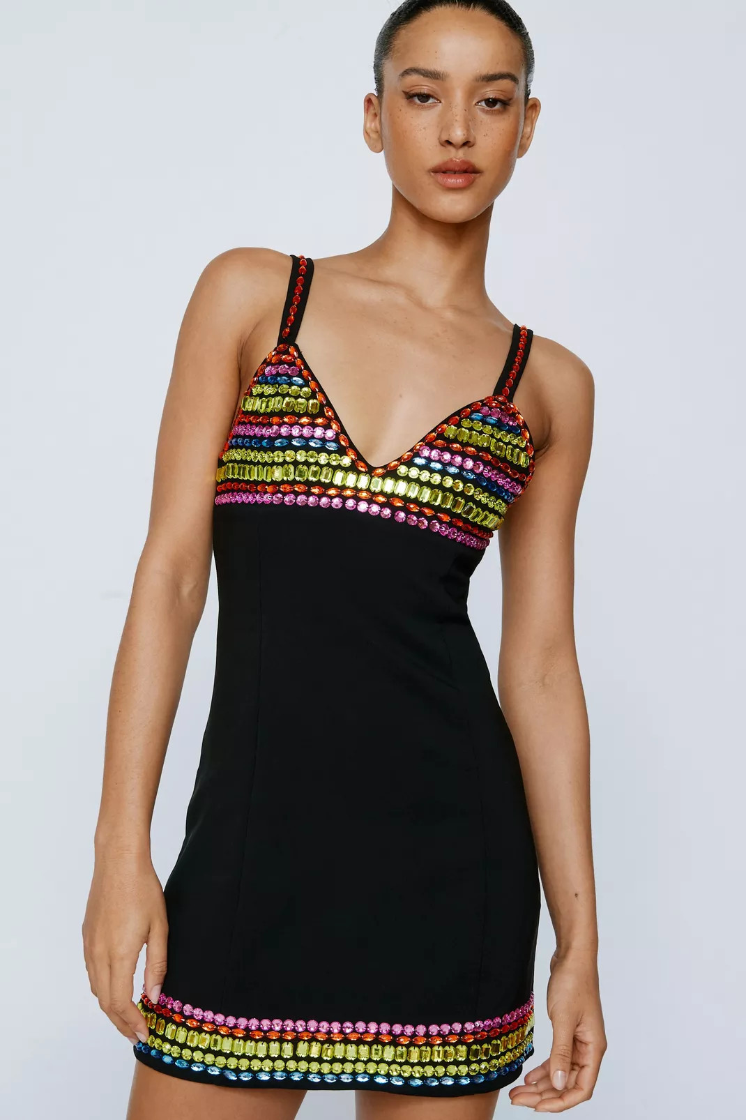 Premium Hand Embellished Tailored Mini Dress | Nasty Gal (US)