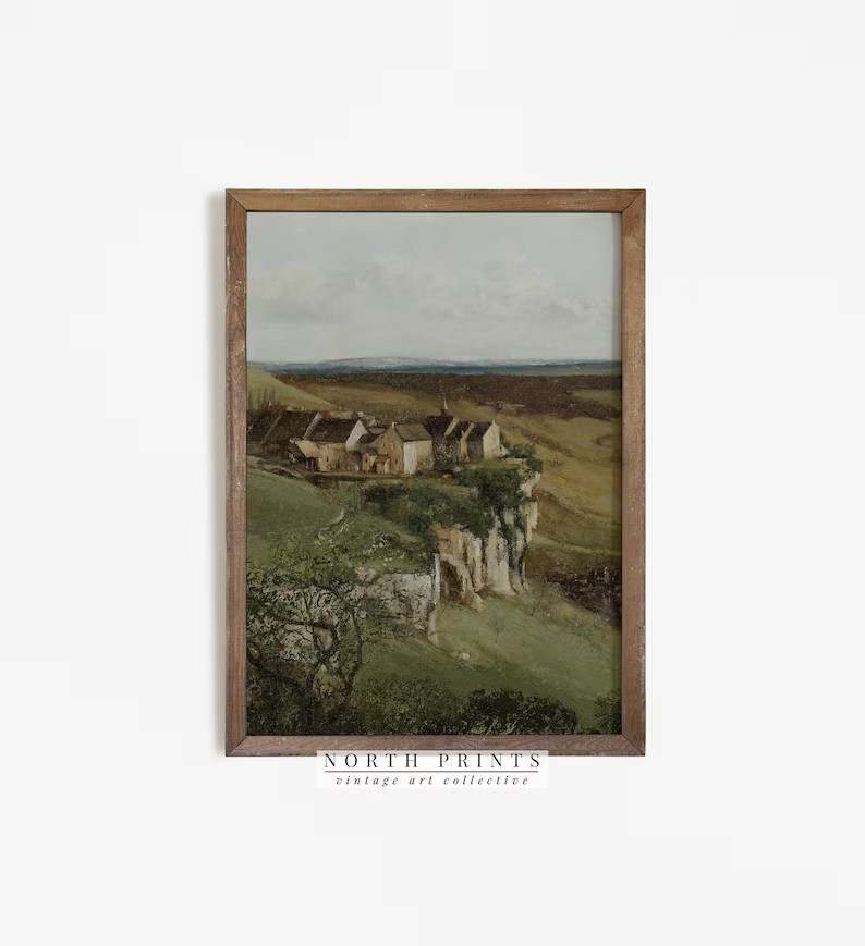 Vintage Landscape Print | Vintage Oil Painting | Antique Farmhouse Decor PRINTABLE Wall Art #313 | Etsy (US)