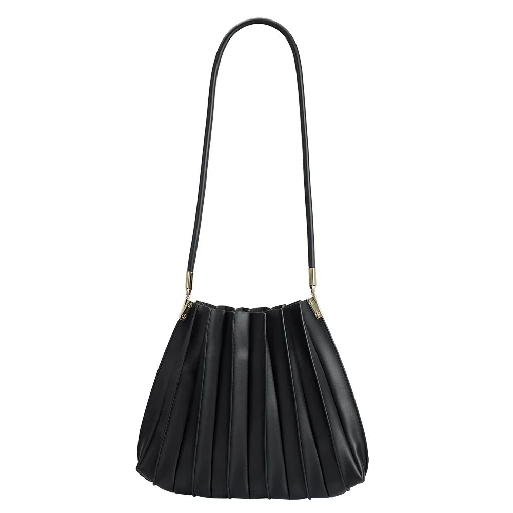 Carrie Black Medium Shoulder Bag | Melie Bianco