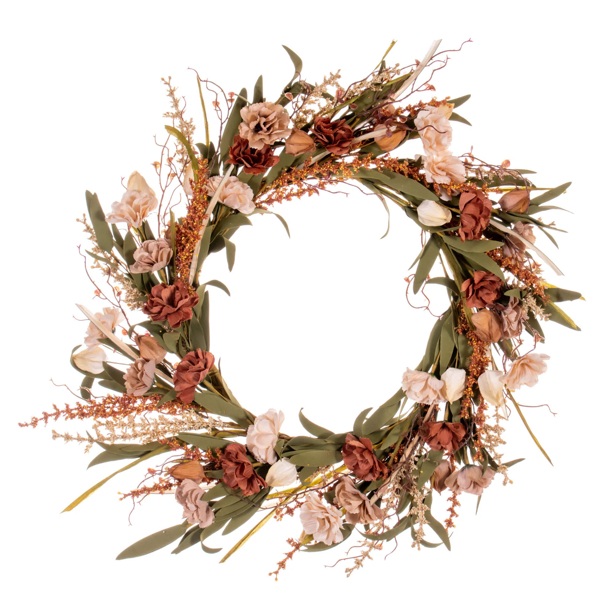 Primrue Faux Mixed Assortment 20'' Wreath | Wayfair | Wayfair North America