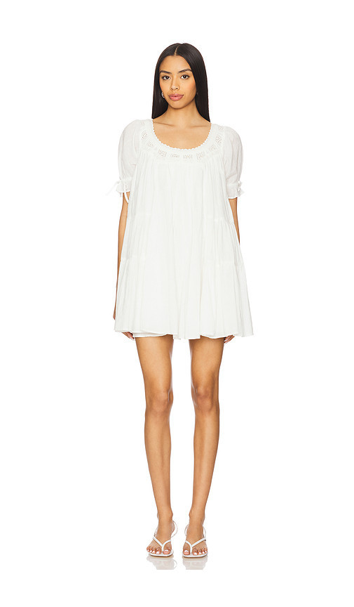 Free People Sandy Shores Babydoll Dress in White. Size L. Also in XS. | Revolve Clothing (Global)