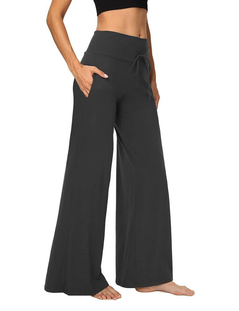 Showitty 1/3 Pack Wide Leg Yoga Pants for Women, Comfy Lounge Pajama Sweatpants Loose Causal Pala... | Amazon (US)