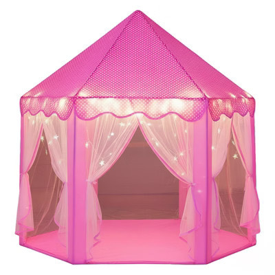 Etokfoks Girls Princess Castle Play Tent Hexagon Fairy House 1 Piece Pink Indoor Outdoor Playhouse for Kids 48 x 52 Inches | Target