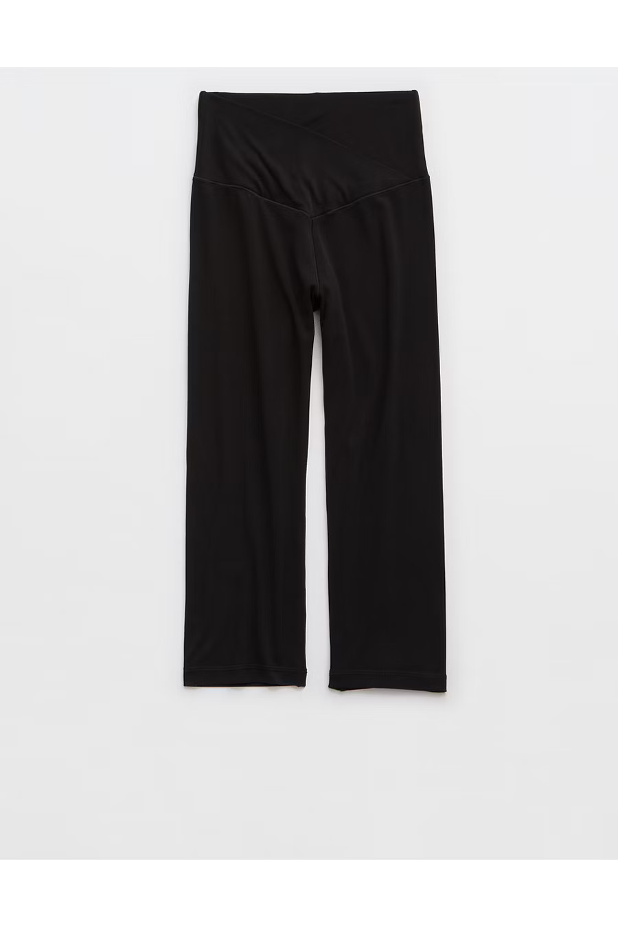 OFFLINE By Aerie Real Me High Waisted Crossover Capri Legging Women's True Black S | Aerie