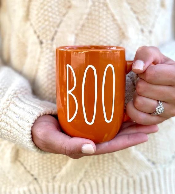 BOO Halloween Coffee Mug  Halloween Fall Themed Mugfall | Etsy | Etsy (US)