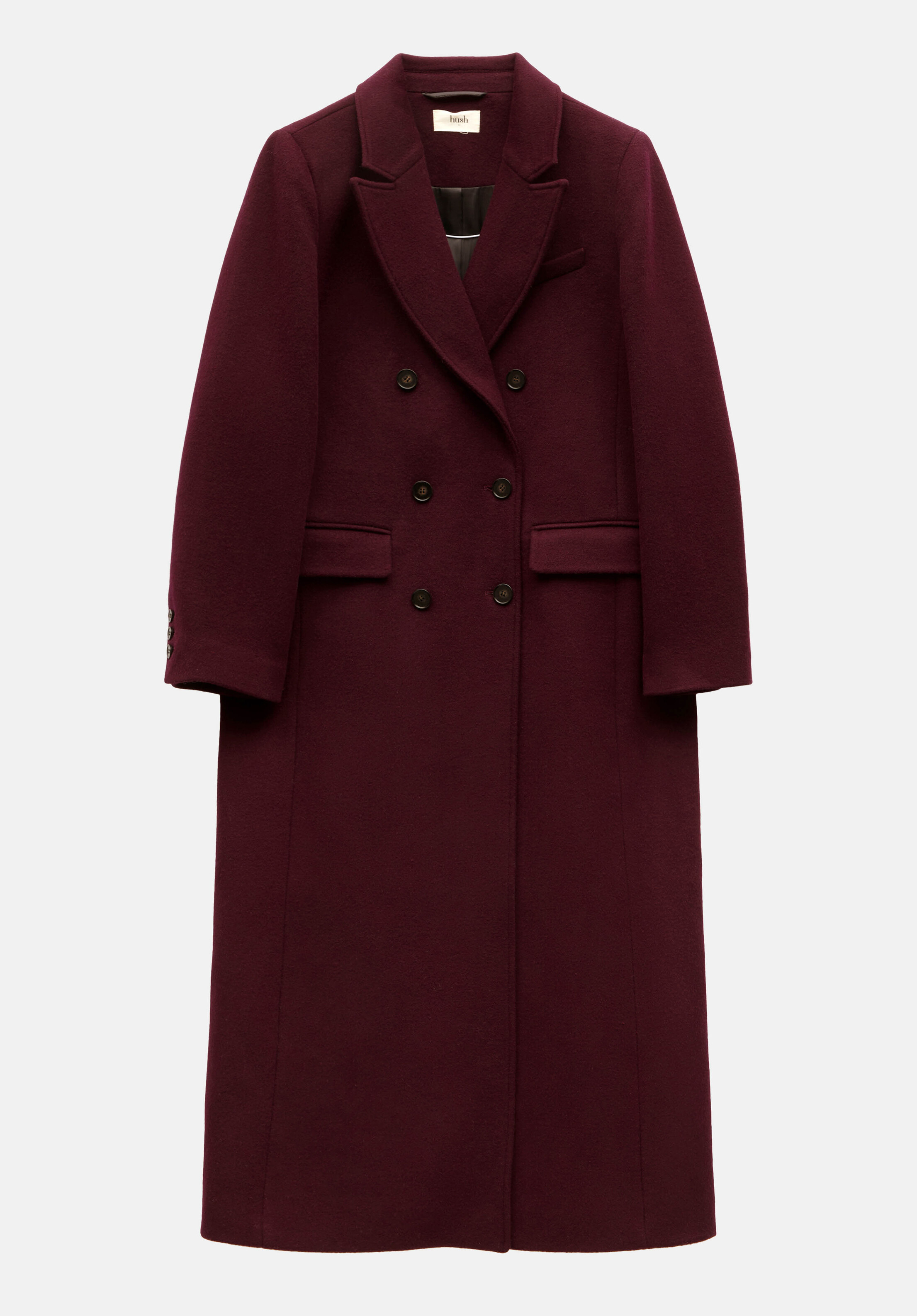 Miranda Double Breasted Wool Blend Coat | Hush UK