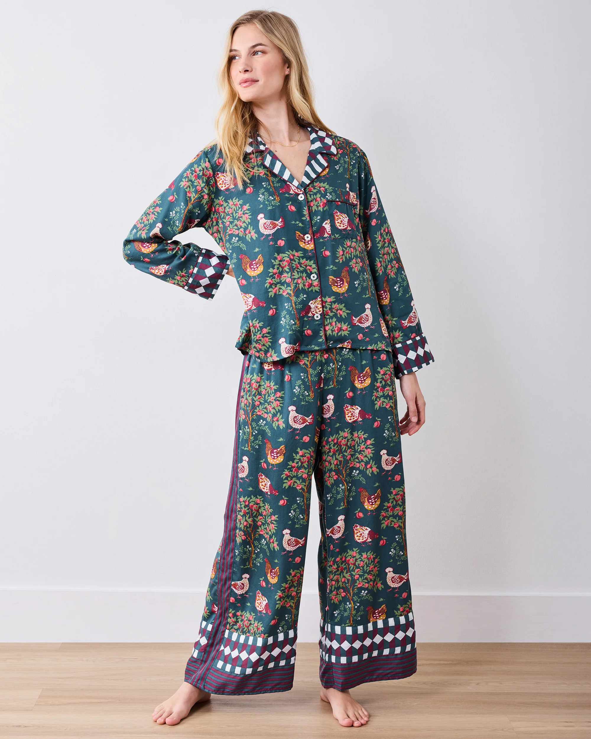 Hen House - Petite Eco Satin Rittenhouse Set - Navy | Printfresh