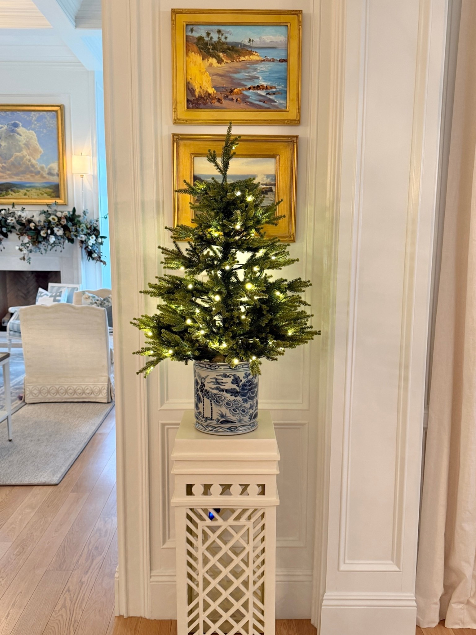 The best quality tabletop tree for Christmas. Use these battery string lights to make it cordless. I love how perfectly it fits into this planter!

#LTKHome #LTKSeasonal