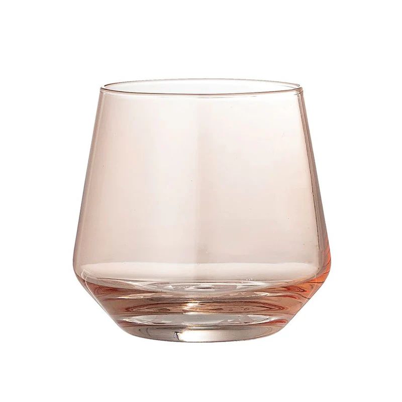 BLUSH PINK STEMLESS WINE GLASSES, SET OF 4 | Jansen Home